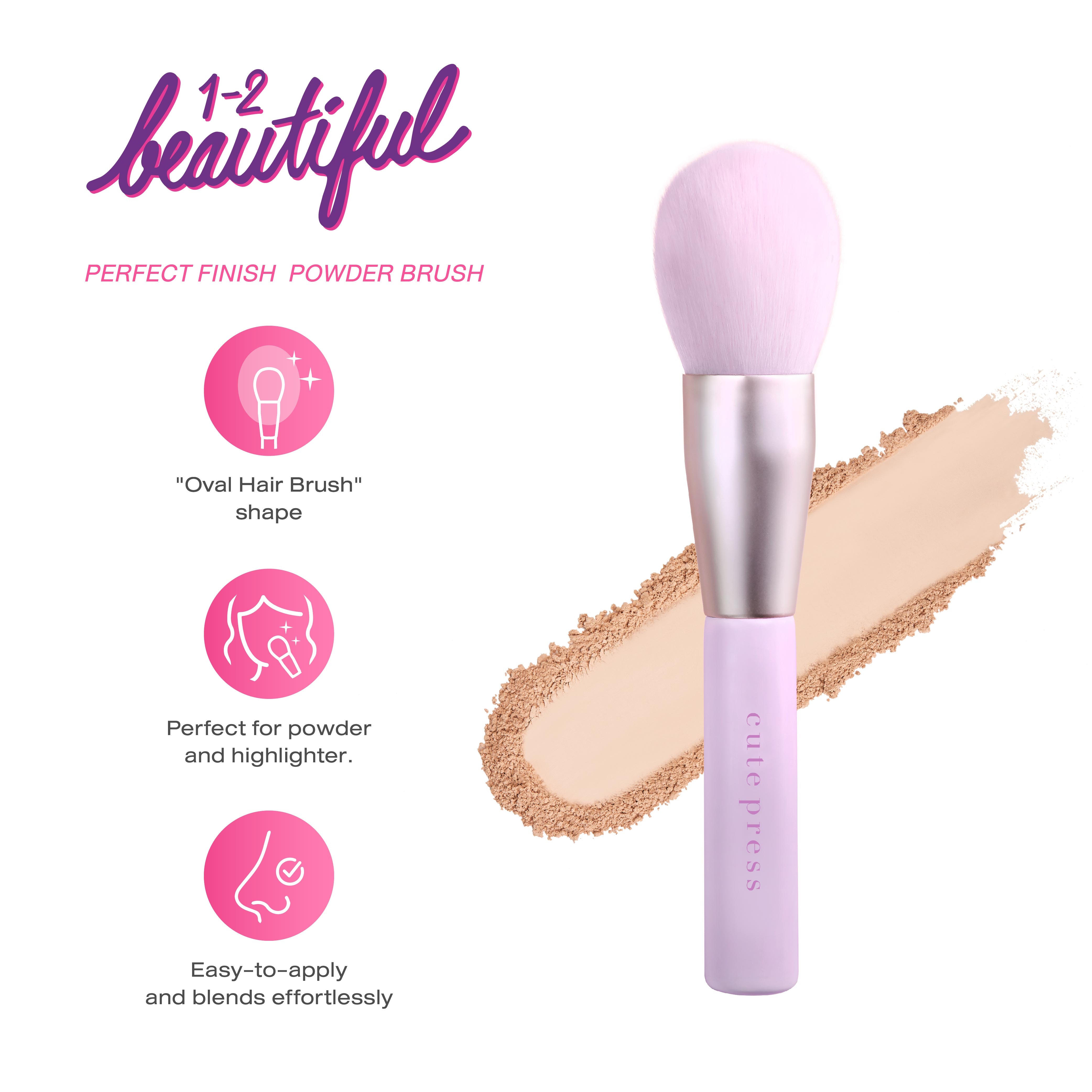 1-2 Beautiful Perfect Finish Powder Brush