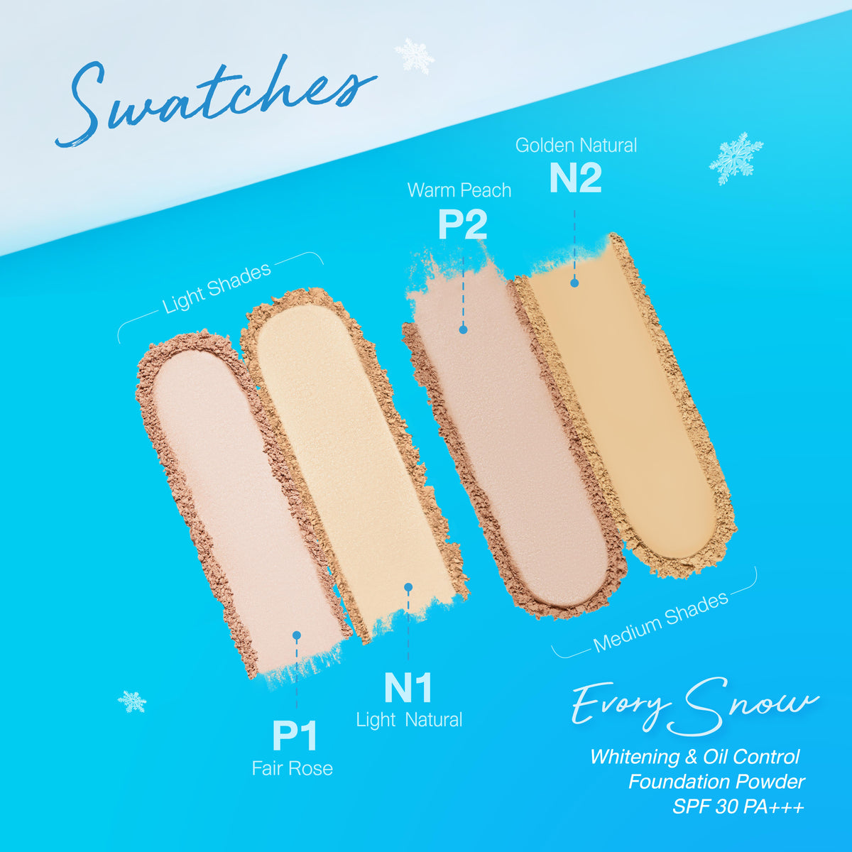Evory Snow Whitening & Oil Control Foundation Powder SPF 30 PA++ (Compact) [12 g.]