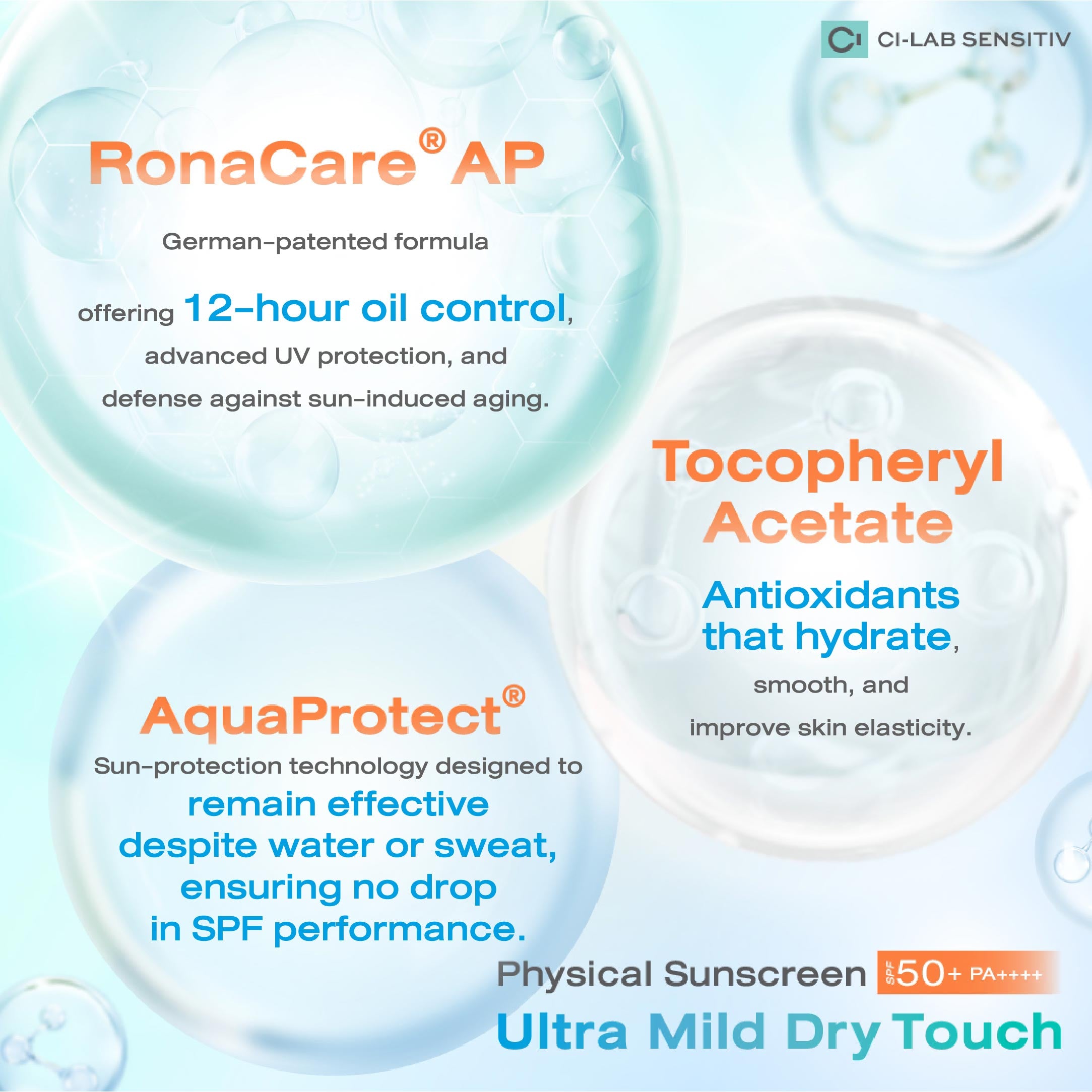 Ci-Lab Sensitiv Ultra Mild Dry Touch Sunscreen SPF 50+ PA++++ [45 ml.]