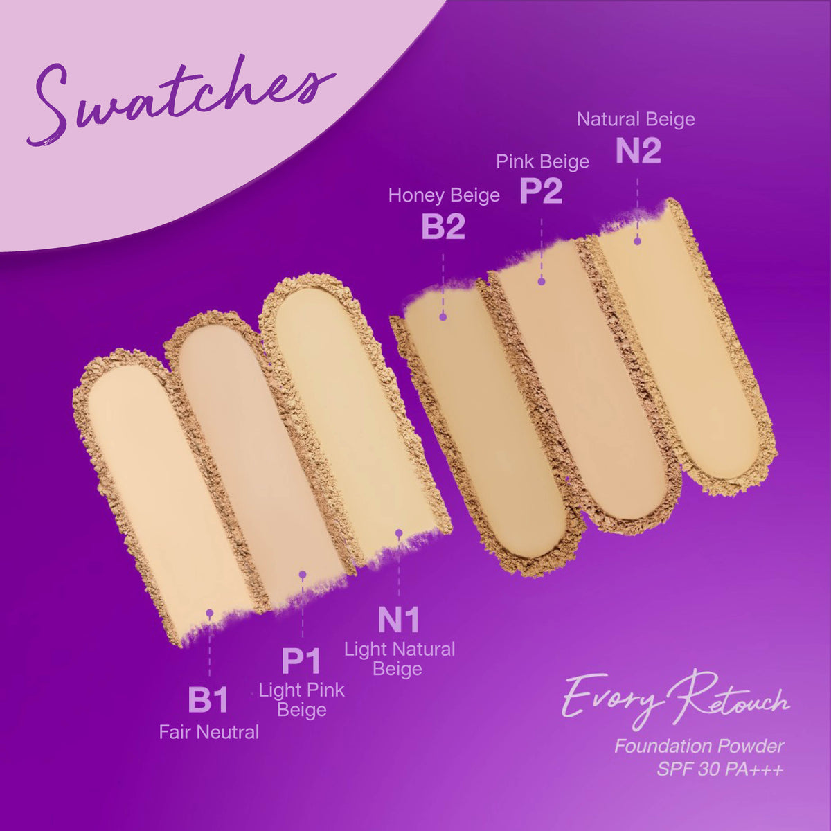 Evory Retouch Oil Control Foundation Powder SPF 30 PA+++ (Compact) [12 g.]