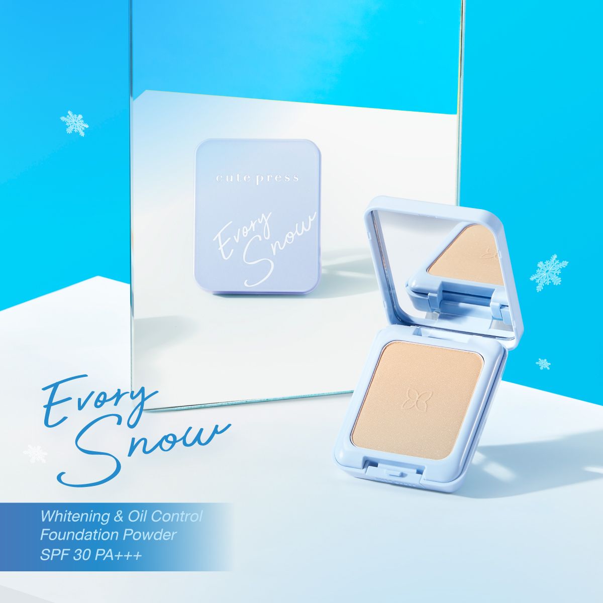 Cute Press Evory Snow Whitening & Oil Control Foundation Powder SPF 30 PA++ [12g.]