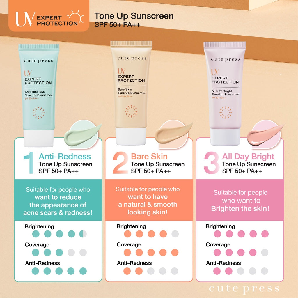 Cute Press UV Expert Protection Tone Up Sunscreen SPF50+ PA++ [30 g.]