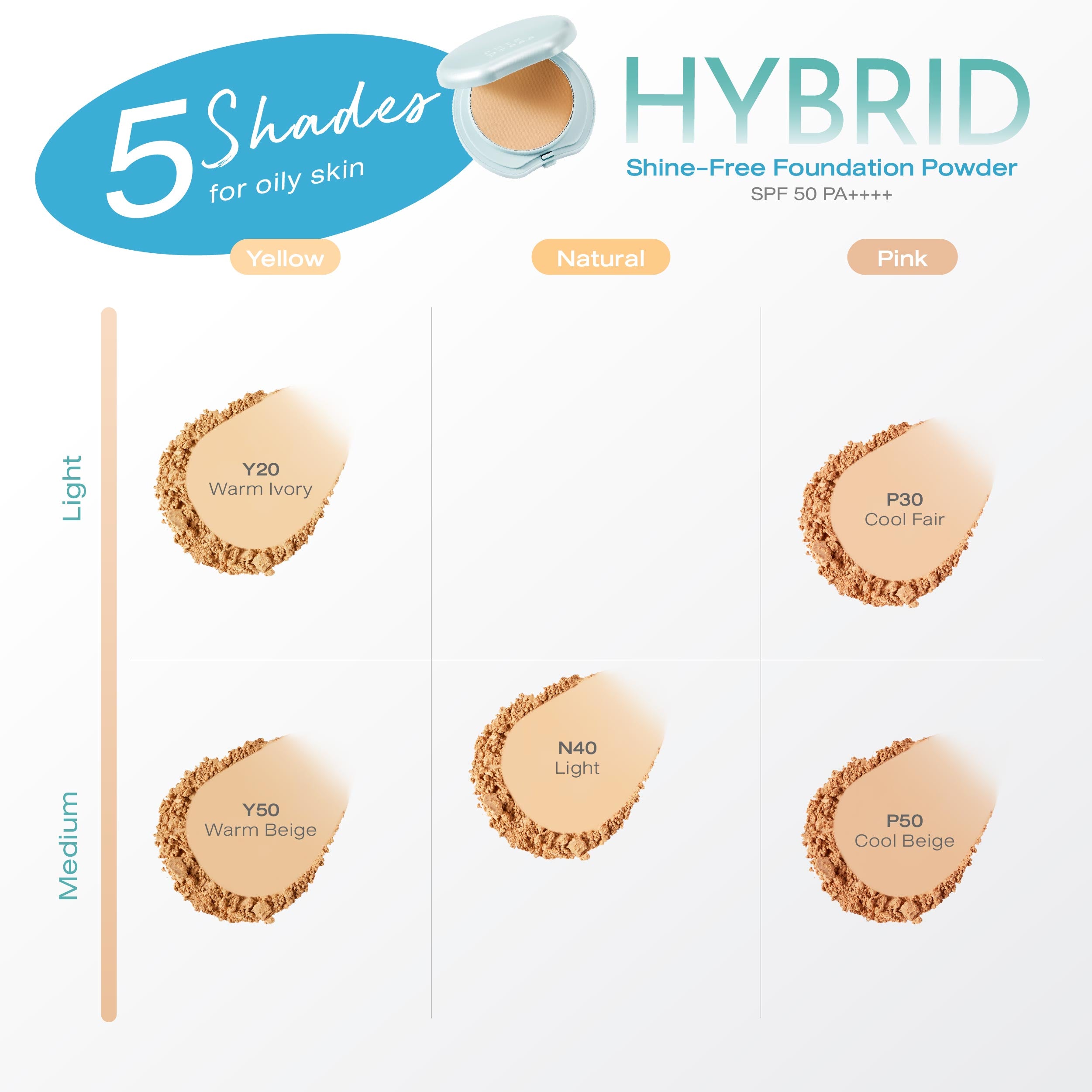 Hybrid Shine-Free Foundation Powder SPF 50 PA++++ [11 g.]