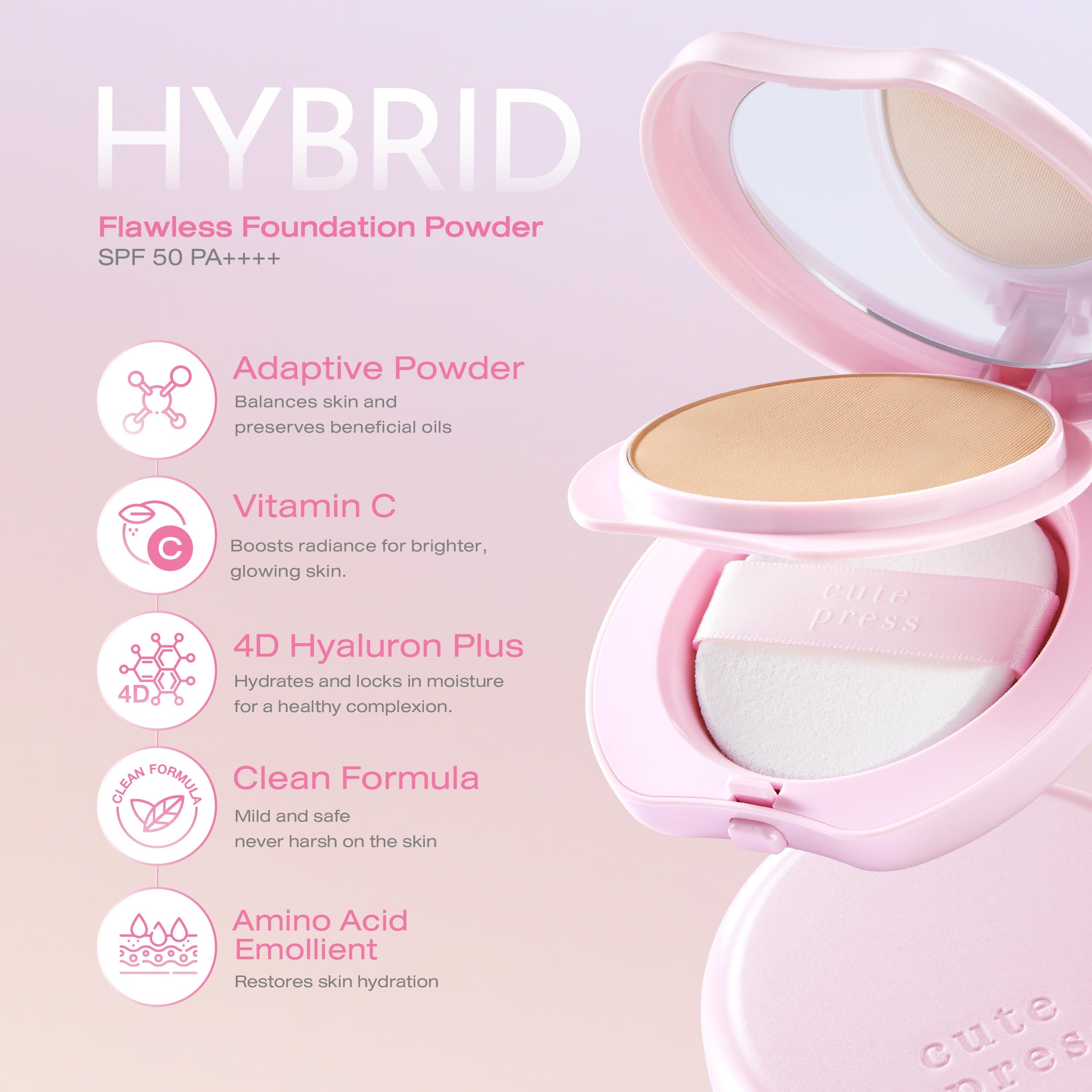 Hybrid Flawless Foundation Powder SPF 50 PA++++ [11 g.]