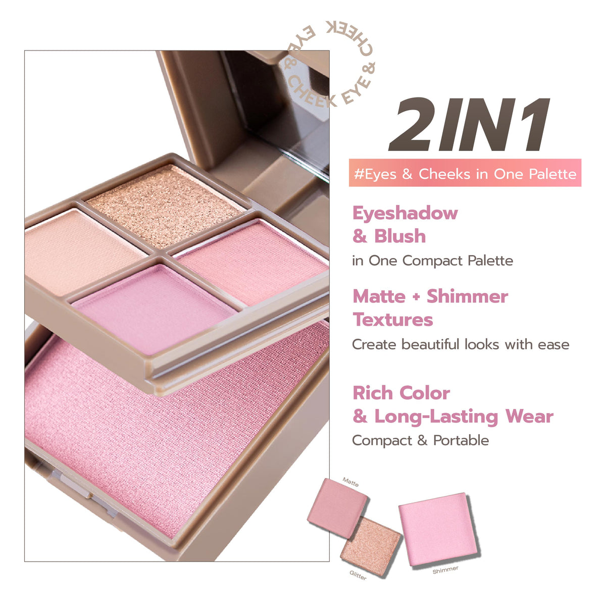 Eye & Cheek Mini Palette [0.8 g.x 4, 4 g.x 1]