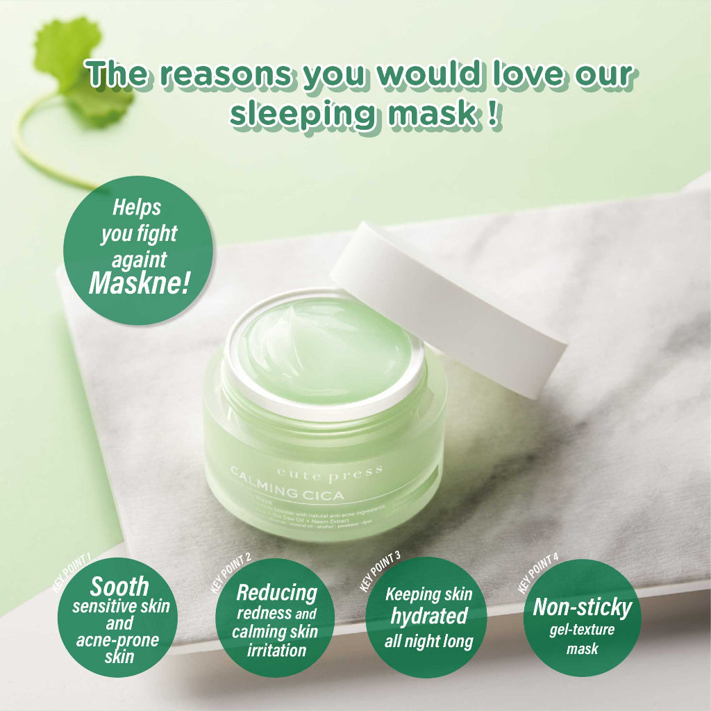 Cute Press 6 Free Calming Cica Sleeping Mask [50 g.]