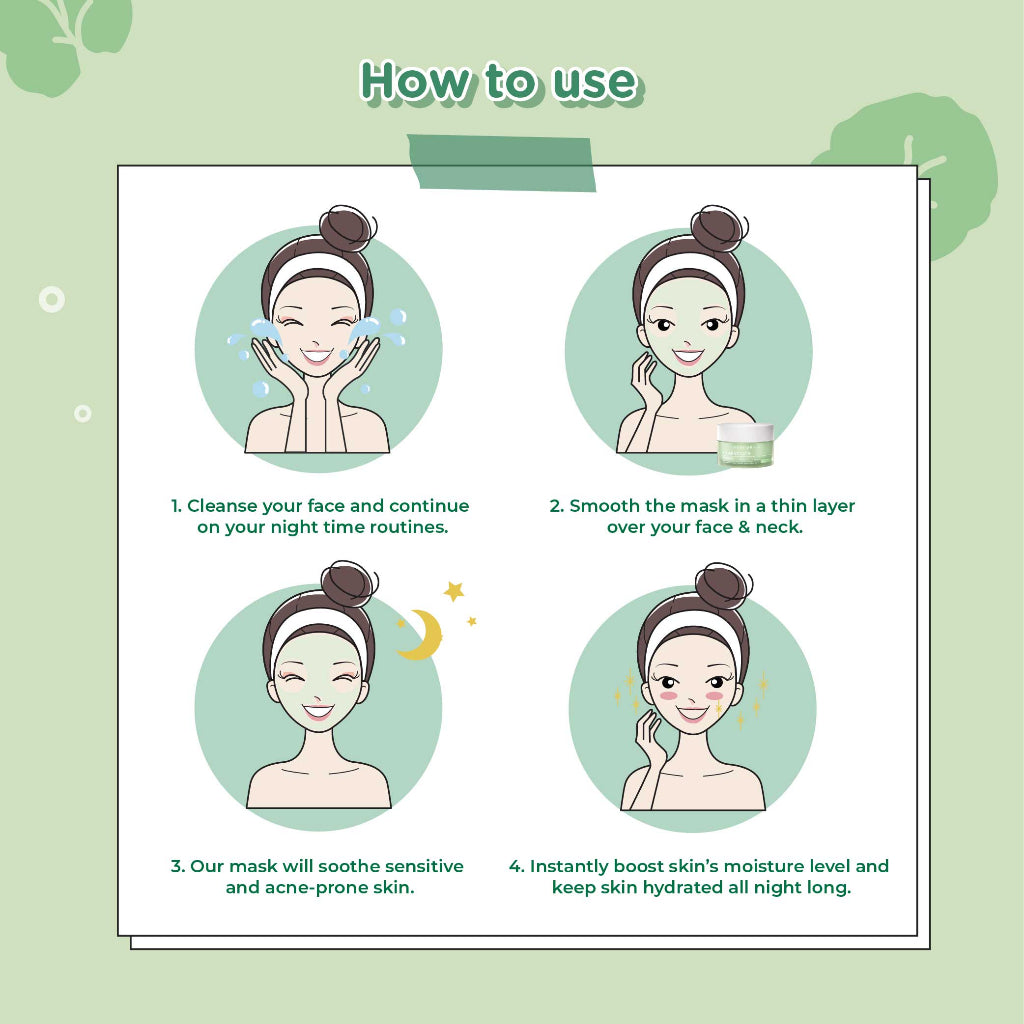 Cute Press 6 Free Calming Cica Sleeping Mask [50 g.]